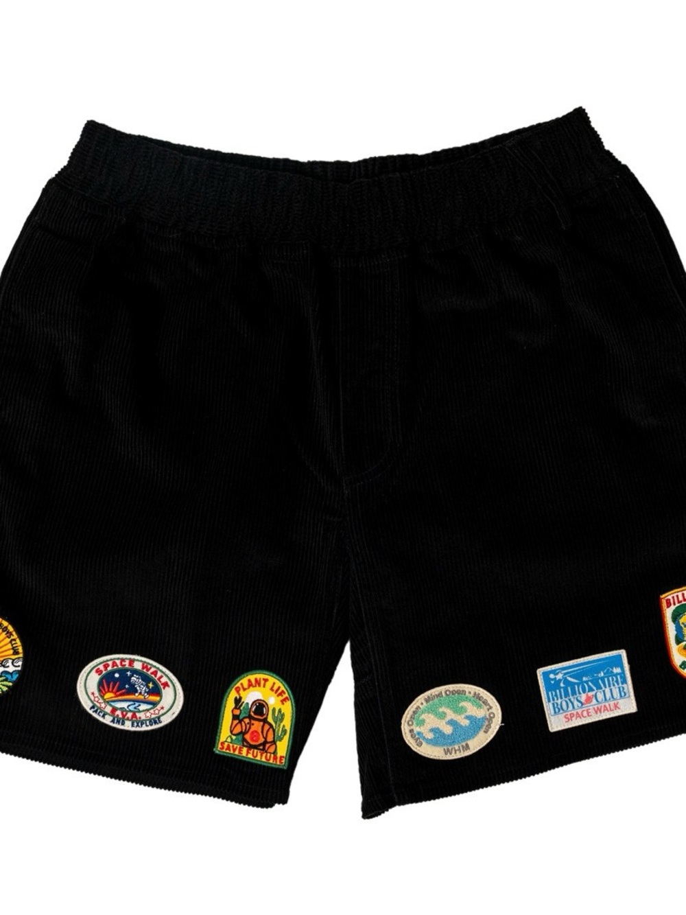 Billionaire Boys Club Black Corduroy Shorts with Branded Waist Label